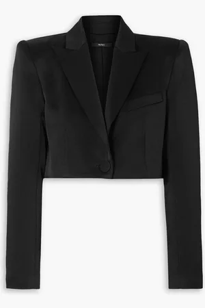ALEX PERRY Declan cropped satin-crepe blazer