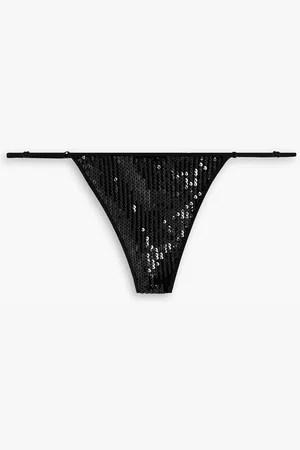 Kiki de Montparnasse Loulou Gi-String sequined stretch-tulle thong