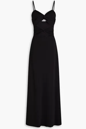 Anna Quan Cutout twisted ribbed stretch-cotton jersey maxi dress