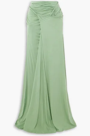 GAUGE81 Sima draped jersey maxi skirt - Green