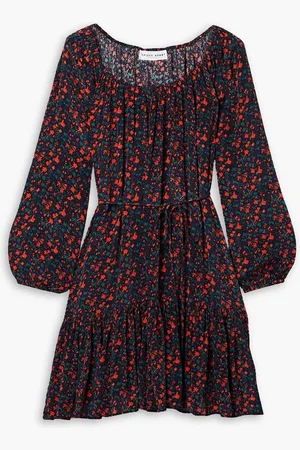 APIECE APART Manzanilla floral-print crepe de chine mini dress - Blue
