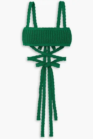 Alanui Palm Springs crocheted cotton bralette