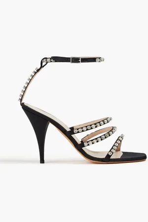 IRO Crystal-embellished satin sandals