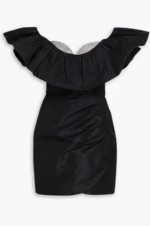 Rebecca Vallance Homecoming off-the-shoulder embellished taffeta mini dress
