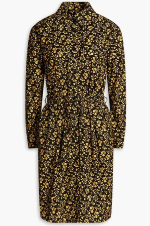 A.P.C. Floral-print cotton-twill shirt dress