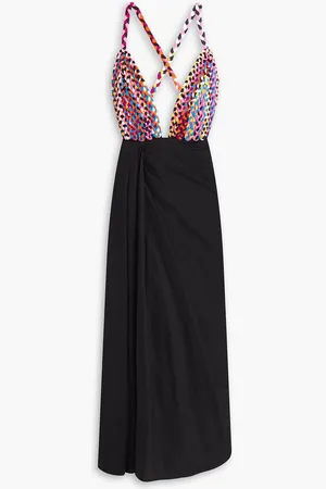 Mara Hoffman Wrap-effect braided cotton-poplin twill midi dress