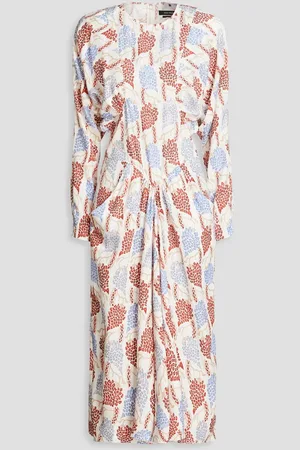 Isabel Marant Bibelky printed Lyocell-twill midi dress - White