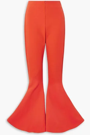 A.W.A.K.E. MODE Draped stretch-twill flared pants - Red