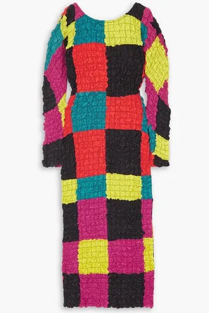 Mara Hoffman Kassia checked TENCEL™ Modal-cloqué midi dress