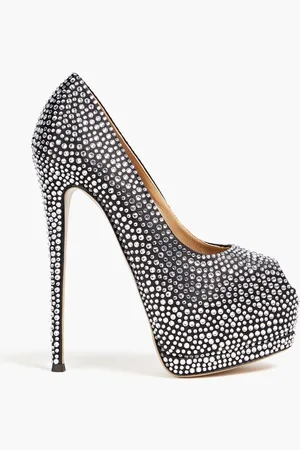 Giuseppe Zanotti Sharon 115 crystal-embellished satin platform pumps