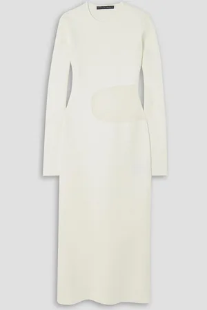 Zeynep Arcay Mesh-paneled stretch-knit midi dress