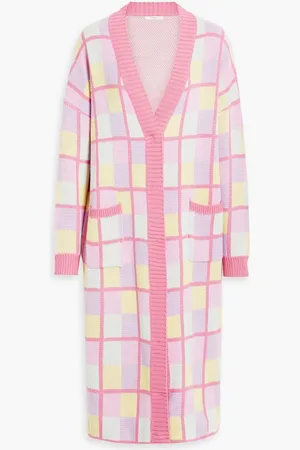 OLIVIA RUBIN Checked knitted cardigan