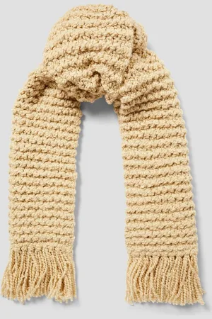 Tory Burch Fringed alpaca-blend scarf - White
