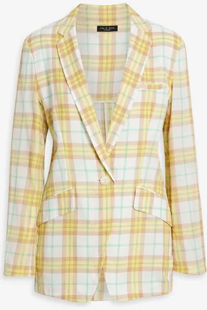 RAG&BONE Margot checked cotton blazer - Yellow