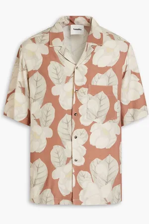 Nanushka Floral-print crepe shirt - Gray