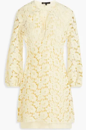 Maje Macramé mini dress - Yellow