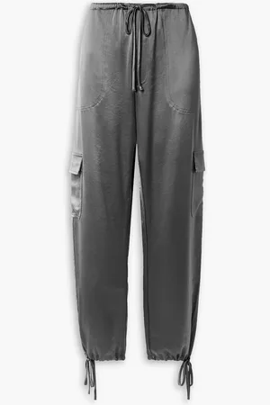 Leset Barb satin tapered pants - Gray