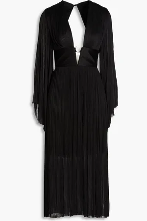 MARIA LUCIA HOHAN Thais cutout plissé silk-tulle midi dress