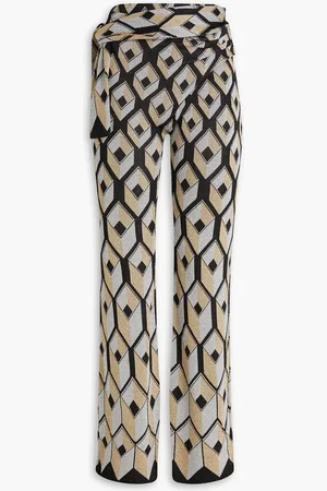 Paco rabanne Stretch jacquard-knit flared pants