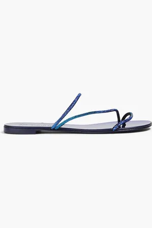 Giuseppe Zanotti Julianne crystal-embellished suede sandals - Blue