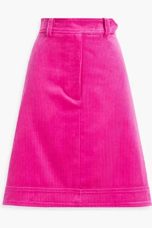Oscar de la Renta Cotton-corduroy mini skirt - Pink