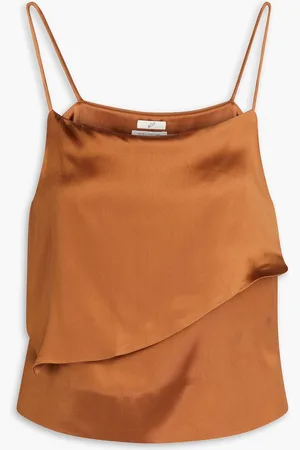 BITE Silk-satin top - Brown