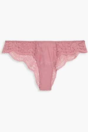 Eberjey Beatrix lace and tulle briefs - Pink