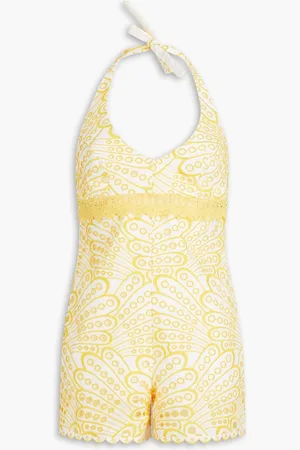 CHARO RUIZ IBIZA Cadiz broderie anglaise cotton-blend playsuit