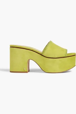 VERONICA BEARD Dessie suede platform mules - Green