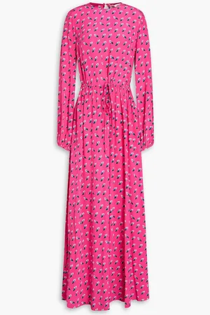 Diane von Furstenberg Sydney printed crepe de chine maxi dress - Pink