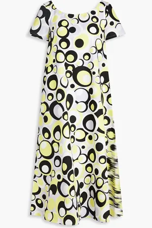 VIVETTA Printed cotton midi dress - Purple