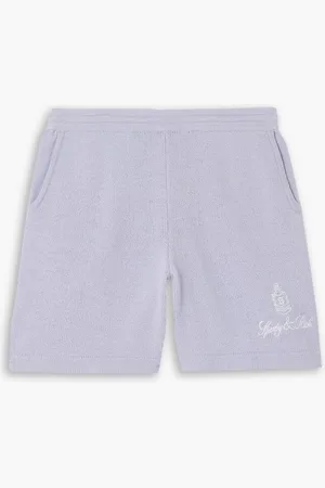 Sporty & Rich Vendome embroidered cashmere shorts - Purple