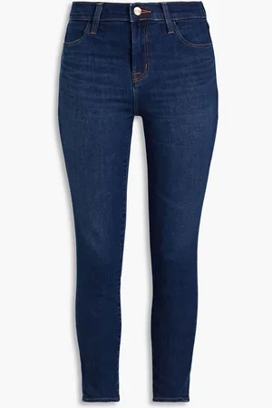 J Brand Cropped high-rise skinny jeans - Blue