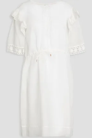 See by Chloé Ruffled ramie mini dress