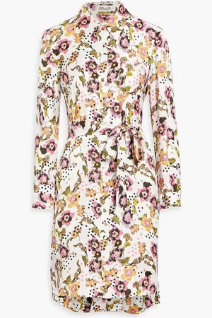 Diane von Furstenberg Prita printed silk-twill mini shirt dress