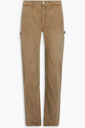 JOHN ELLIOTT Painted cotton-canvas cargo pants - Brown