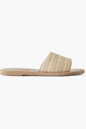 Ancient Greek Sandals Taygete raffia slides