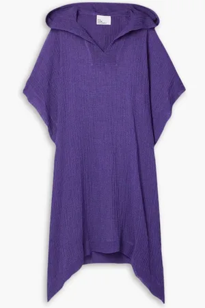 Lisa Marie Fernandez Oversized crinkled linen-blend gauze poncho