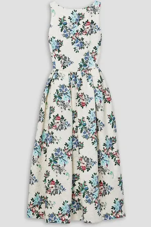 ADAM LIPPES Sophia floral-print cloqué midi dress