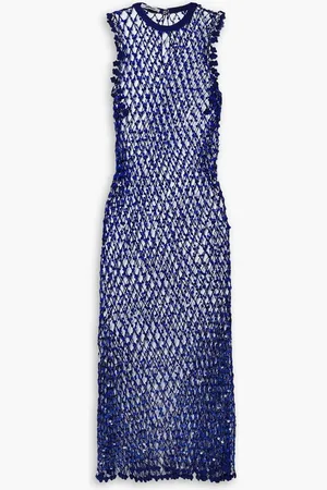 Supriya Lele Sequined crochet-knit dress - Blue