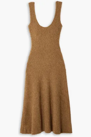 Gauchere Tibelia bouclé midi dress - Brown