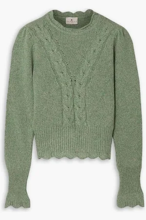 Cubus Heritage cable-knit merino wool and cashmere-blend sweater - Green