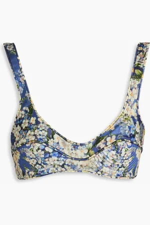 ZIMMERMANN Floral-print silk bra top