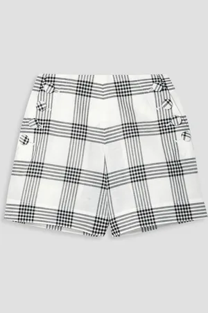 Lisa Marie Fernandez Checked cotton and linen-blend shorts