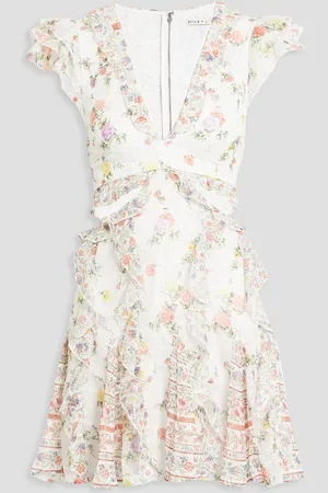 ALICE+OLIVIA Alice Olivia - Mitzi cutout floral-print georgette mini dress - Pink