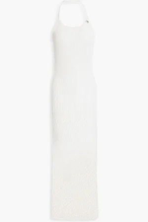 1017 ALYX 9SM Crocheted cotton-blend halterneck midi dress - White
