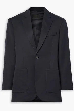 NILI LOTAN Gael wool-twill blazer - Blue