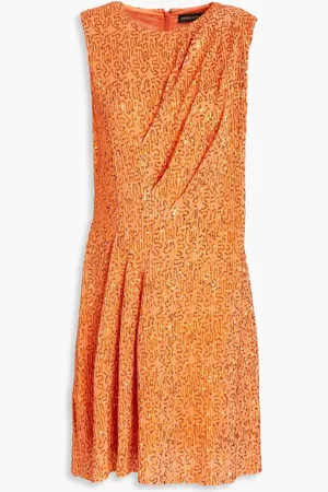 STINE GOYA Louiza sequined metallic knitted mini dress