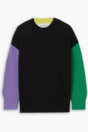 ZANKOV Ryo color-block wool-blend sweater