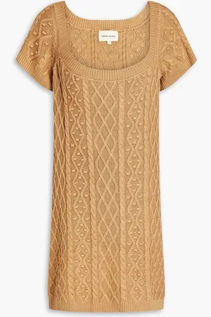 Loulou Studio Koos cable-knit silk-blend mini dress - Neutral